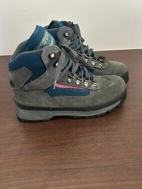 Raichle Gray Suede Swiss Hiking Boots Women's Size 7